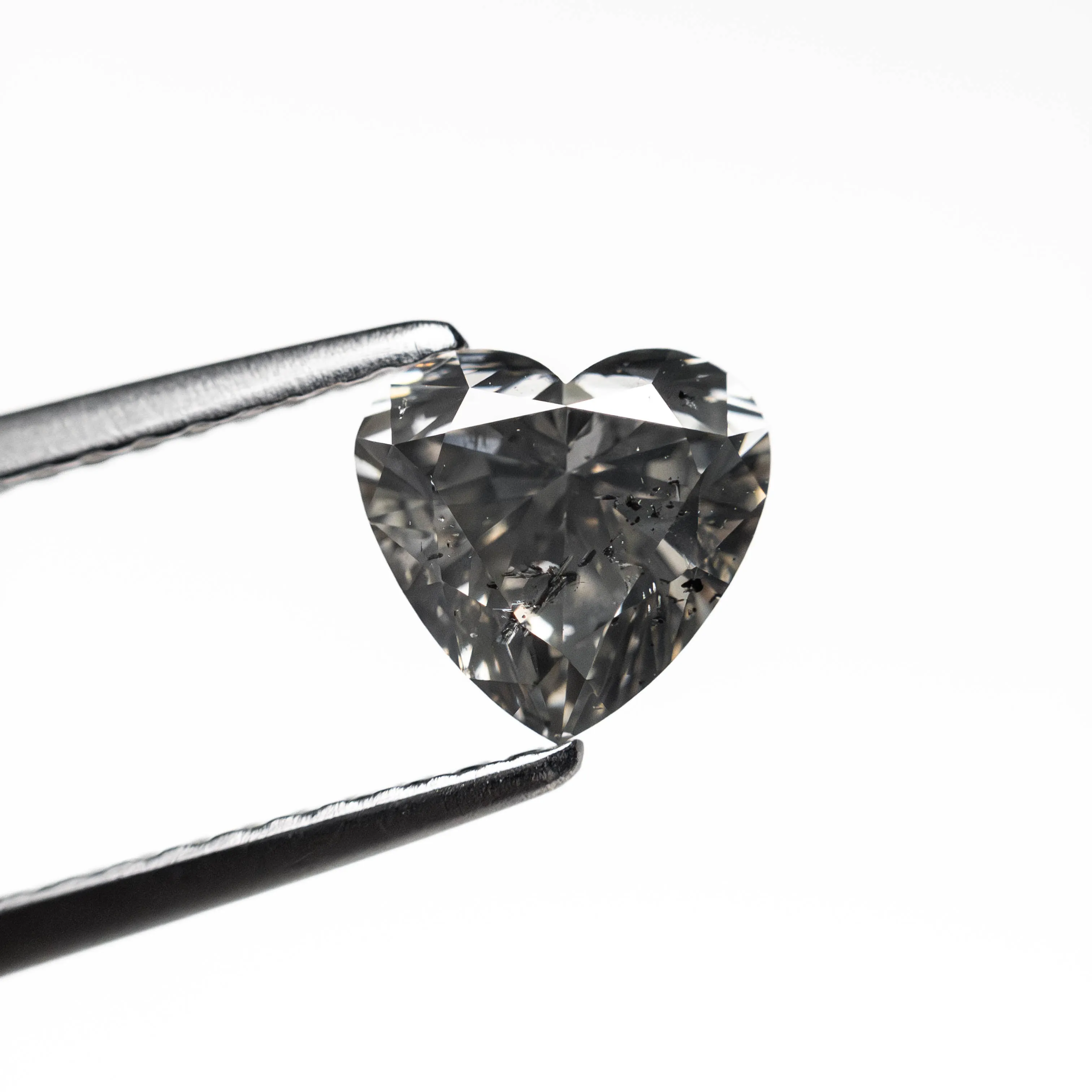 Fancy Grey Brilliant Diamond - 0.94ct Heart