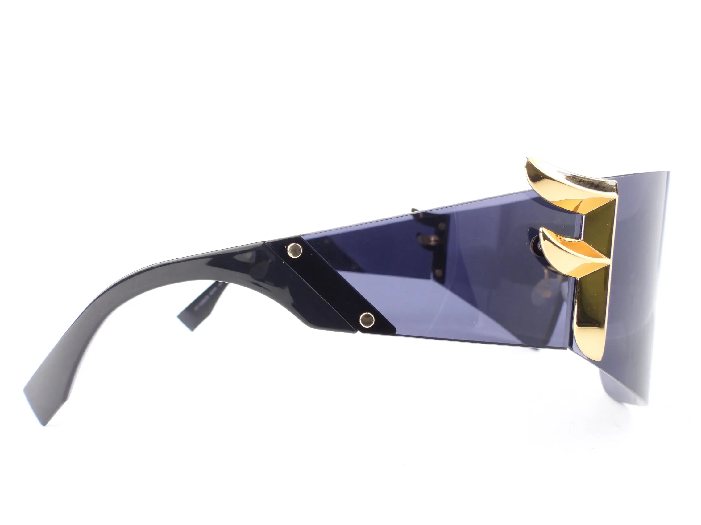 Fendi Grey and Black Oversized Shield Sunglasses FF0382/S