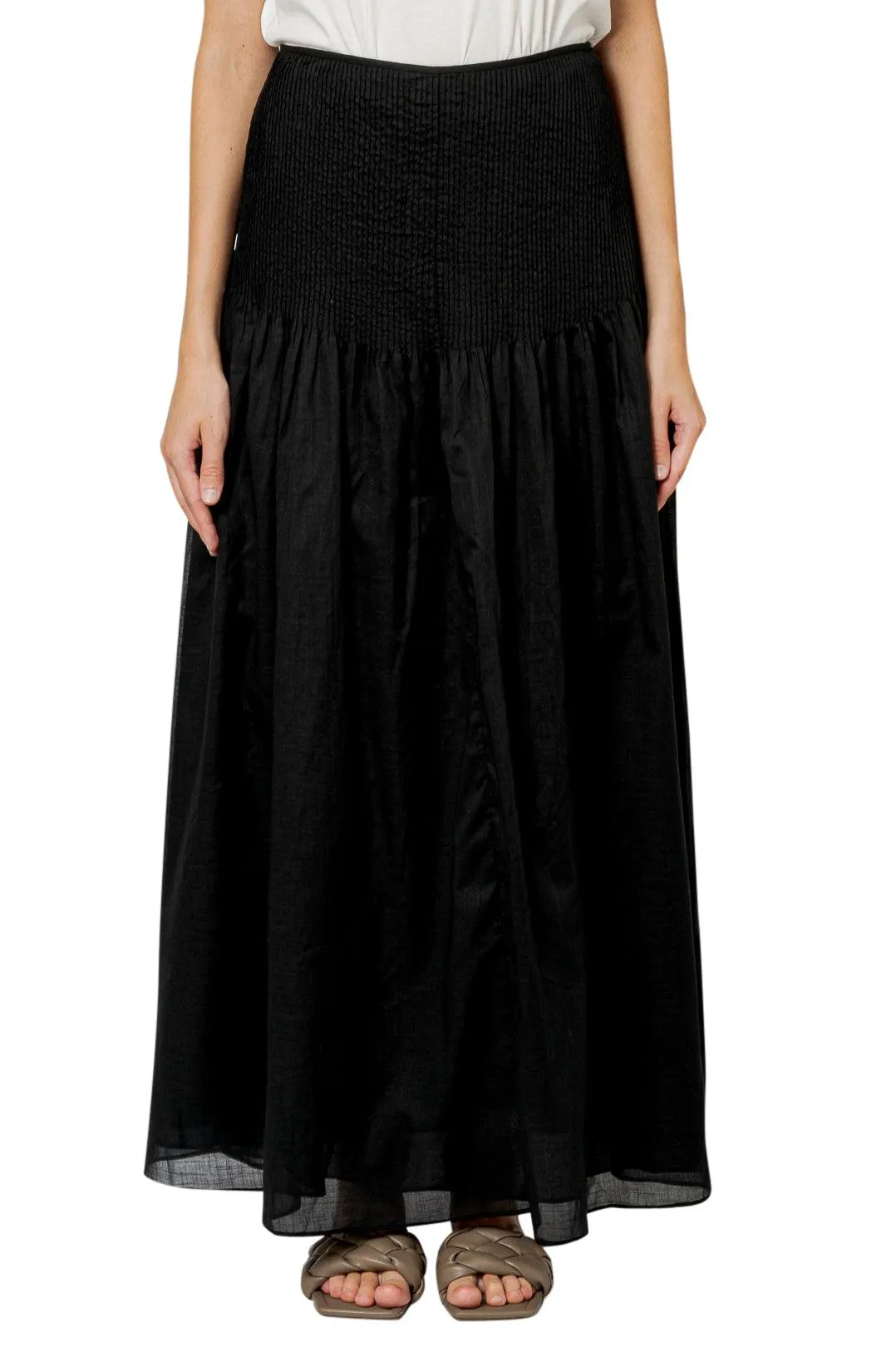 Flared long skirt