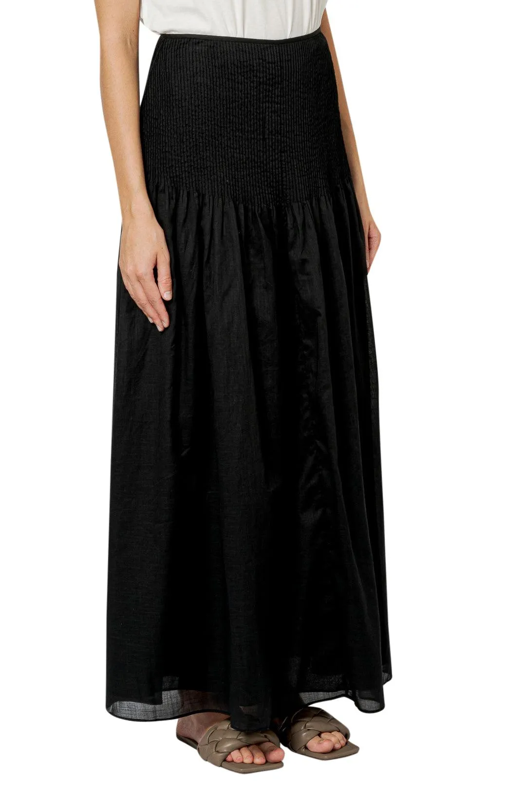 Flared long skirt