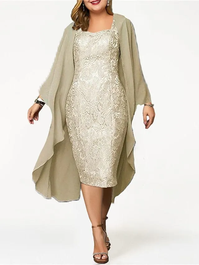 Flattering Plus Size Lace Dress for Winter Occasions