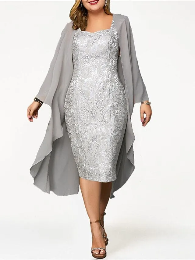 Flattering Plus Size Lace Dress for Winter Occasions