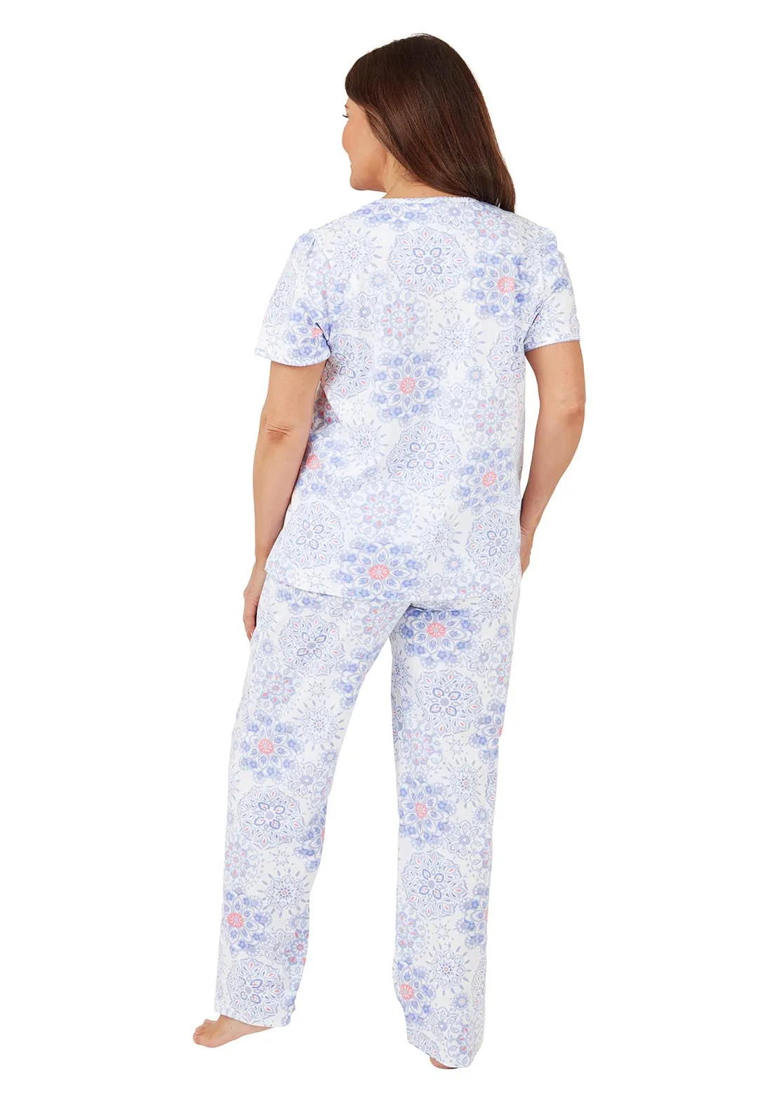 Geo Cotton Pyjama 100% cotton - Blue