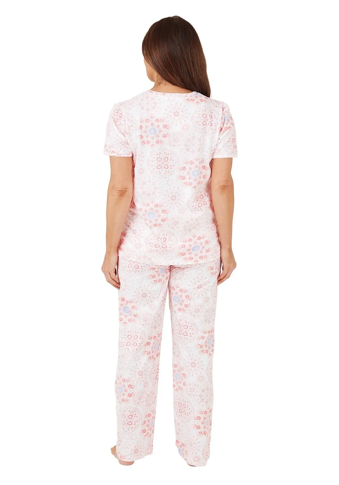 Geo Cotton Pyjama 100% cotton - Pink