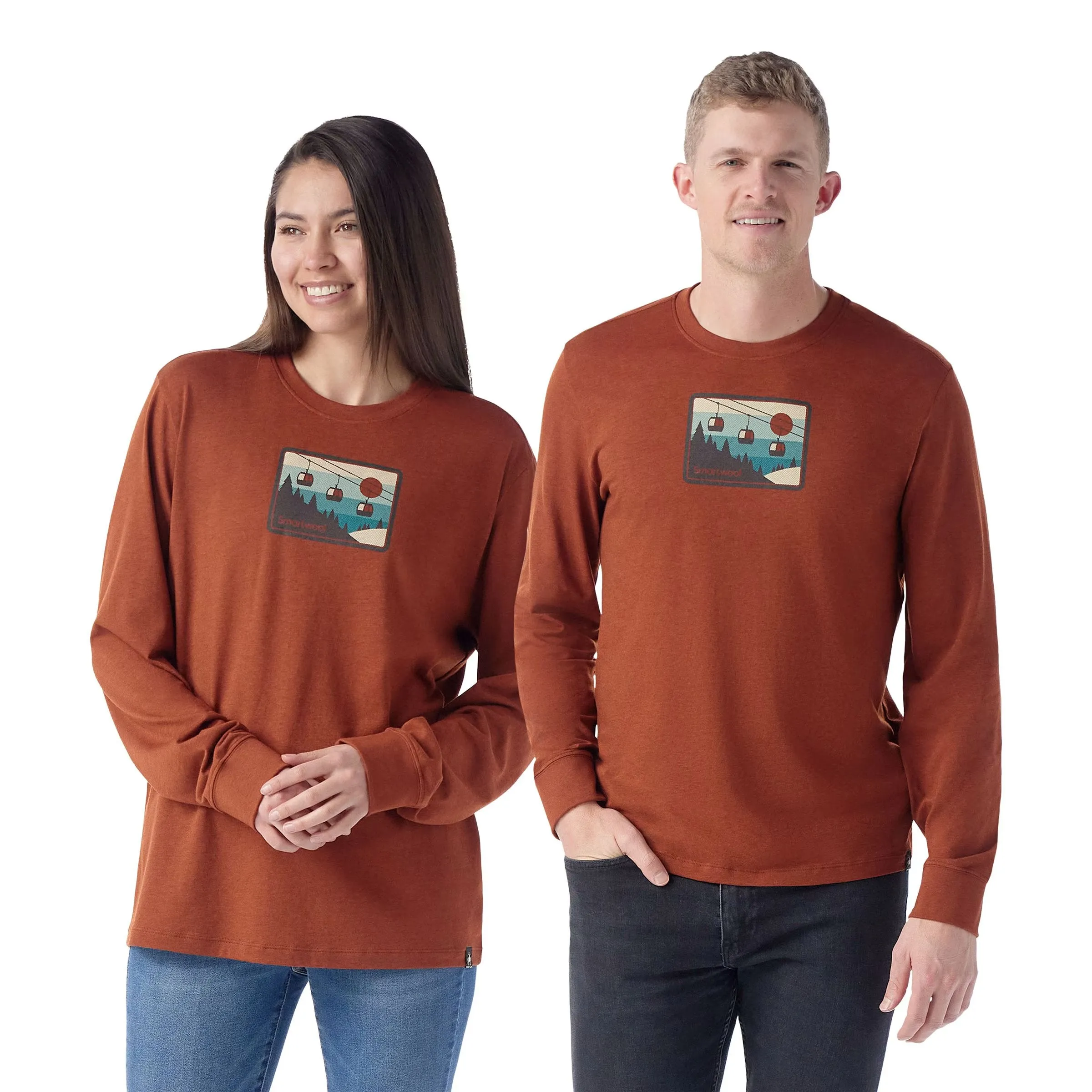 Gondola Ride Graphic Long Sleeve Tee (Unisex)