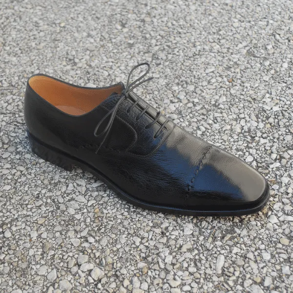 Gravati Century Calfskin Lace Up Shoes in Black