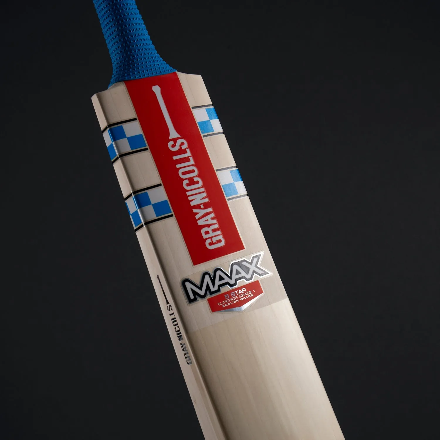 Gray Nicolls Cricket Bat, Model Blue MAAX 5 Star English Willow PP (Harrow)