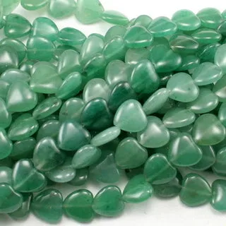 Green Aventurine Puff Heart 12mm