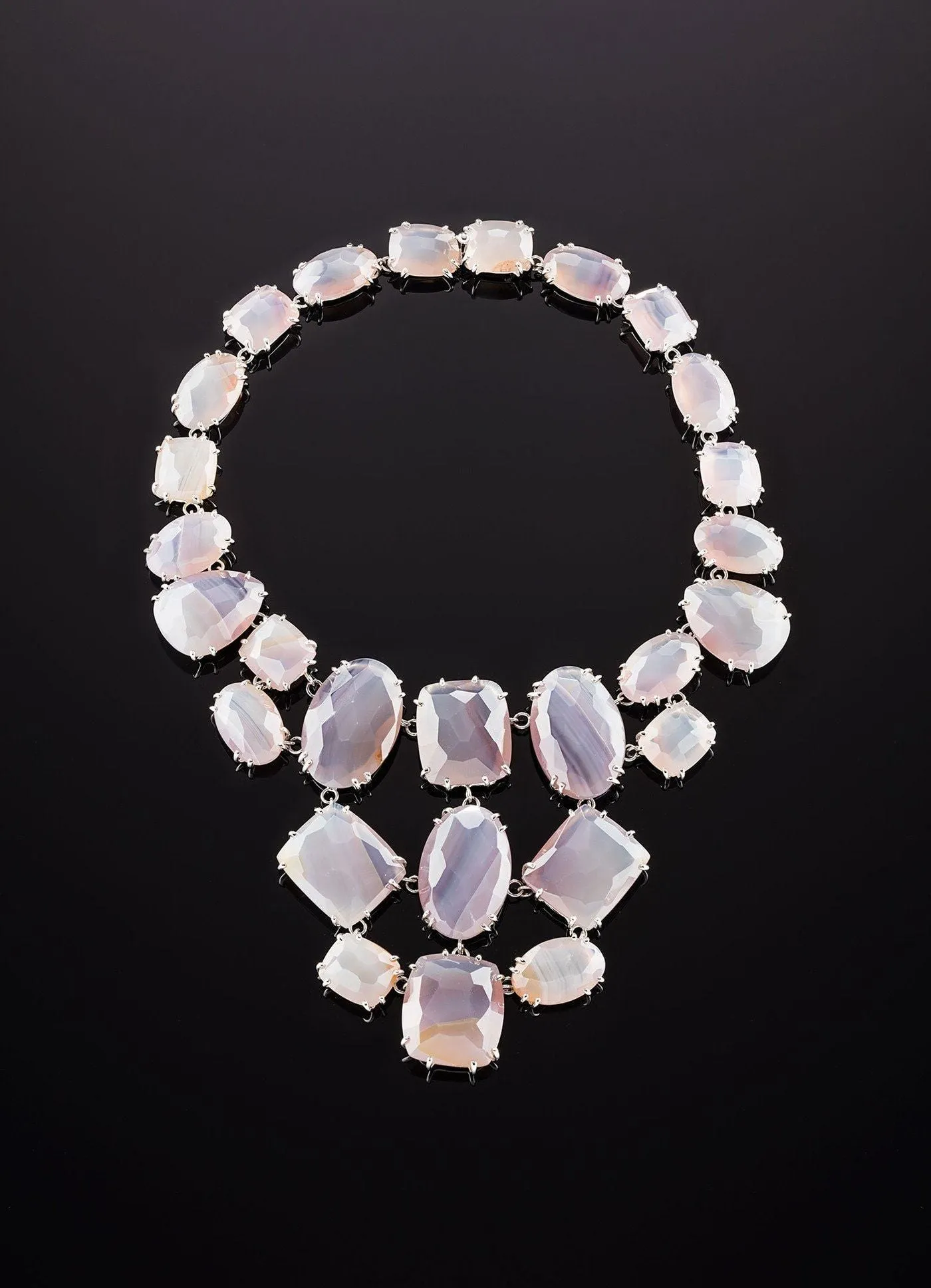 Grey Agate Statement Necklace