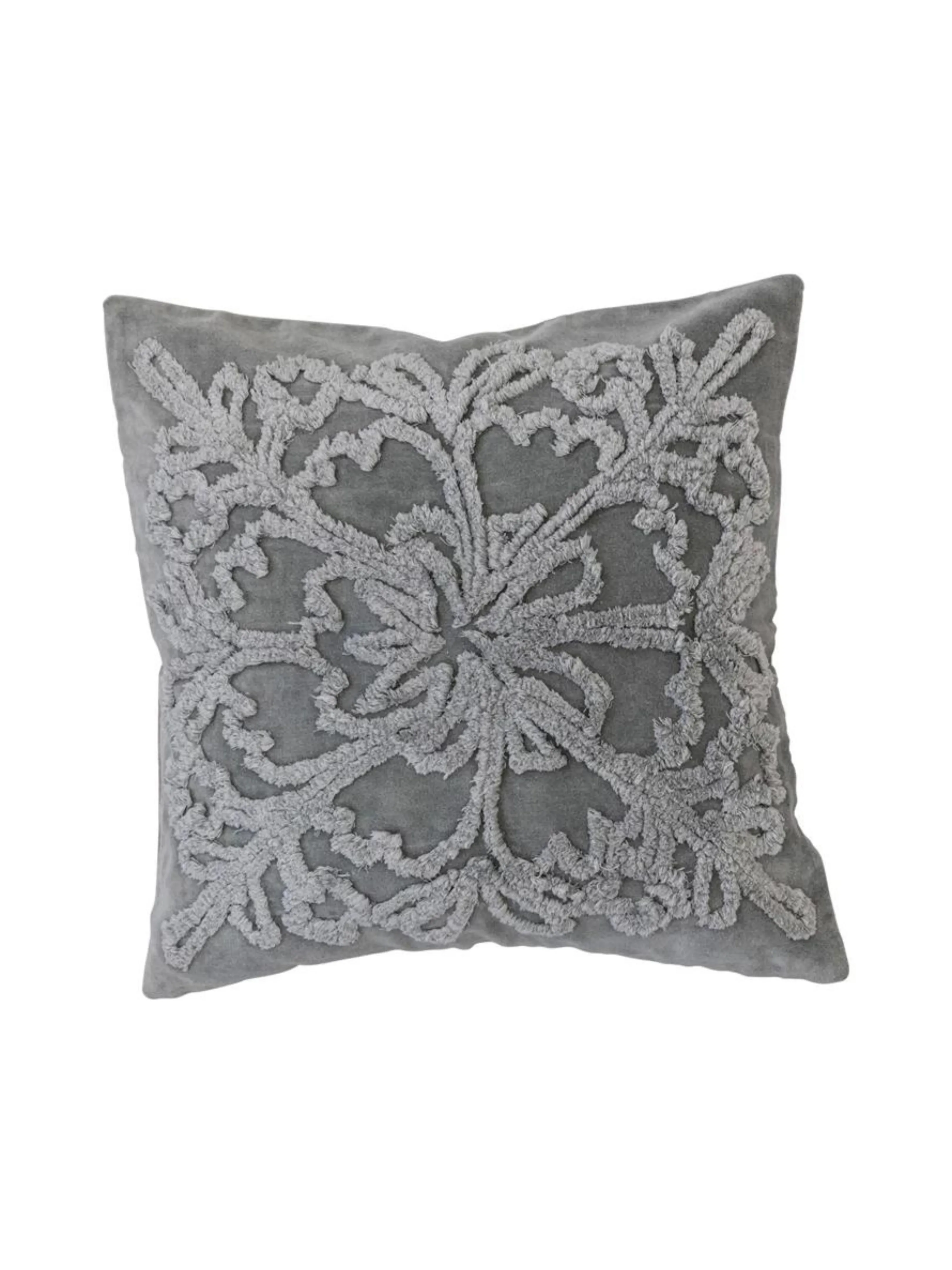 Grey/Natural Square Pillow