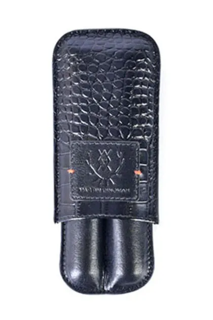 HAVANA ALLIGATOR CIGAR CASE- BLACK