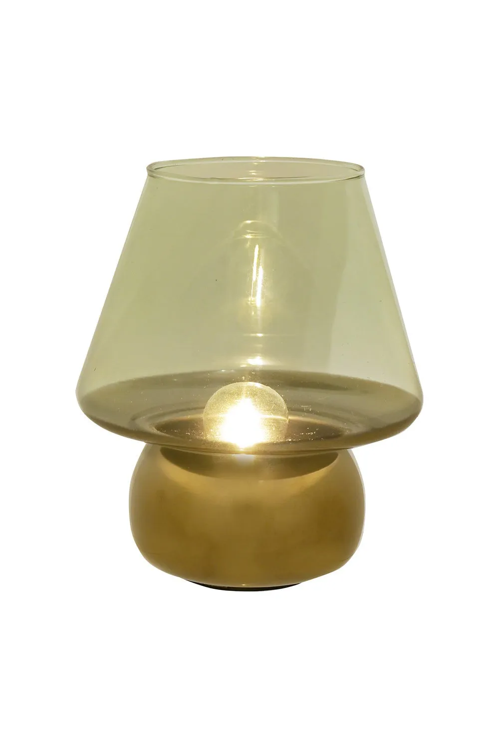 Hestia Green & Gold LED Lamp 20.5cm