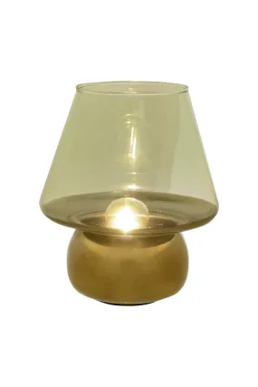 Hestia Green & Gold LED Lamp 20.5cm