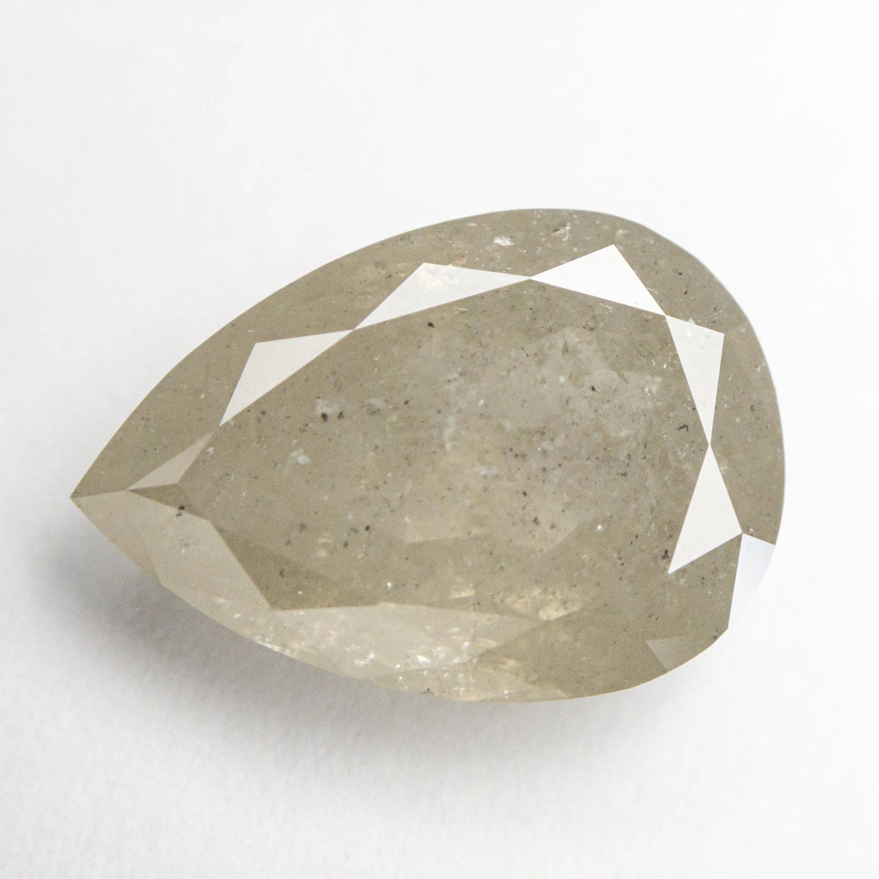 Icy Grey Double Cut Diamond - 4.31ct Pear