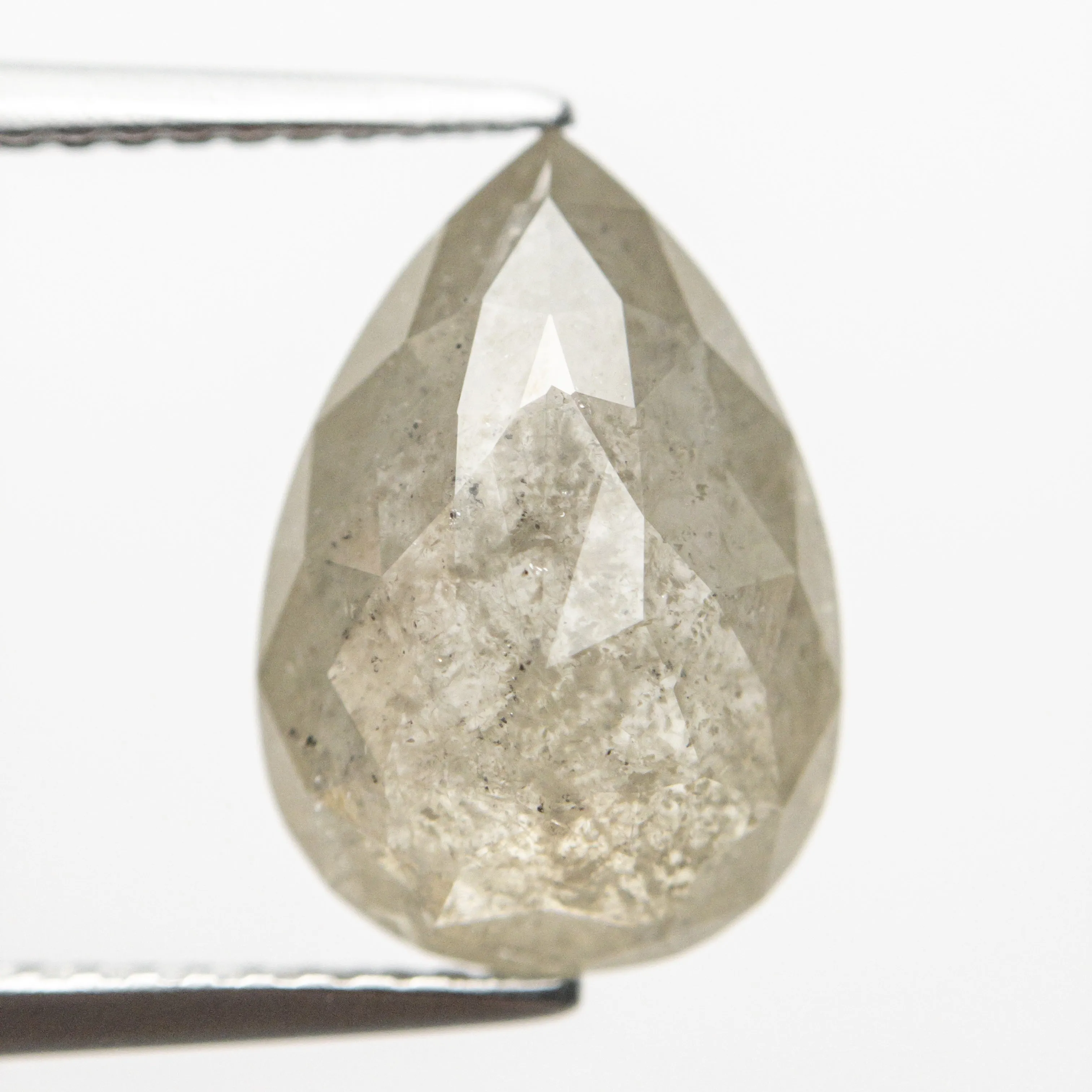 Icy Grey Double Cut Diamond - 4.31ct Pear