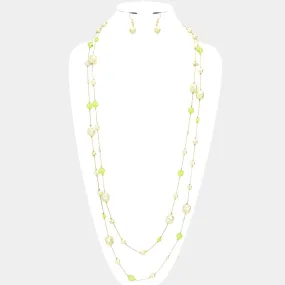 iLLASPARKZ 78 Freshpearl station long necklace