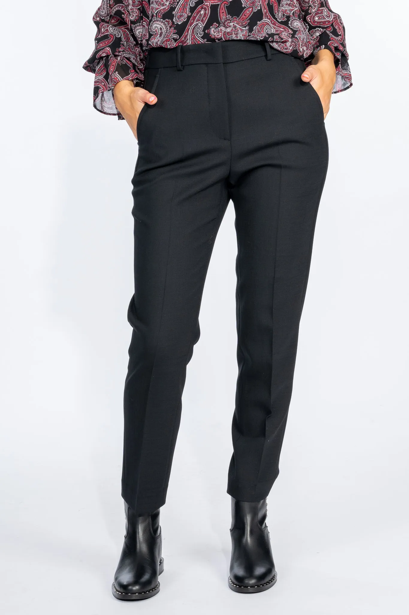 Incotex - Pantalone Galene Elastico Retro Nero Donna