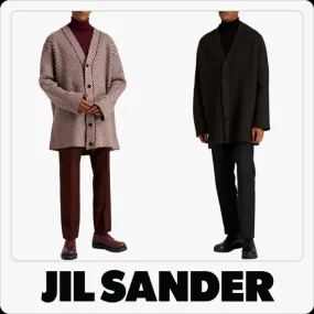 Jil Sander  |Stripes Wool Street Style Designers Cardigans