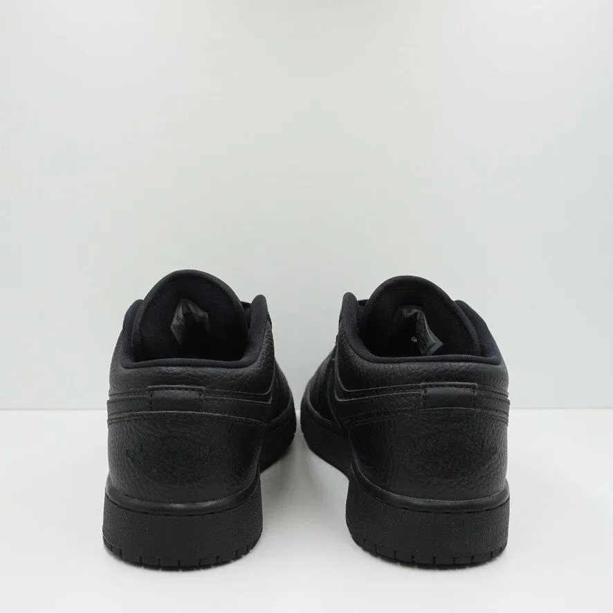 Jordan 1 Low Tumbled Leather Black (GS)