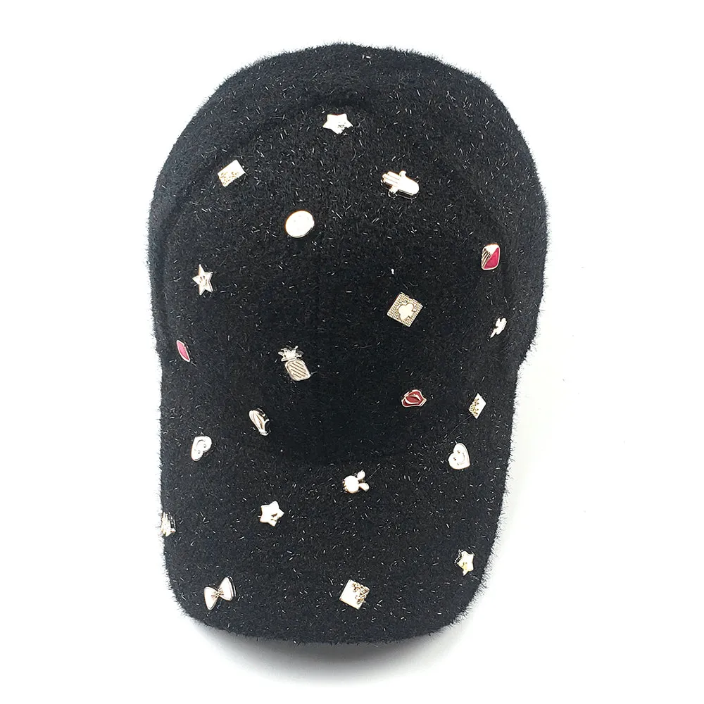 Kealy Winter Baseball Hat in Black