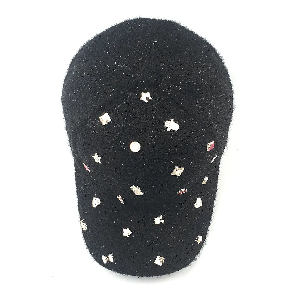 Kealy Winter Baseball Hat in Black