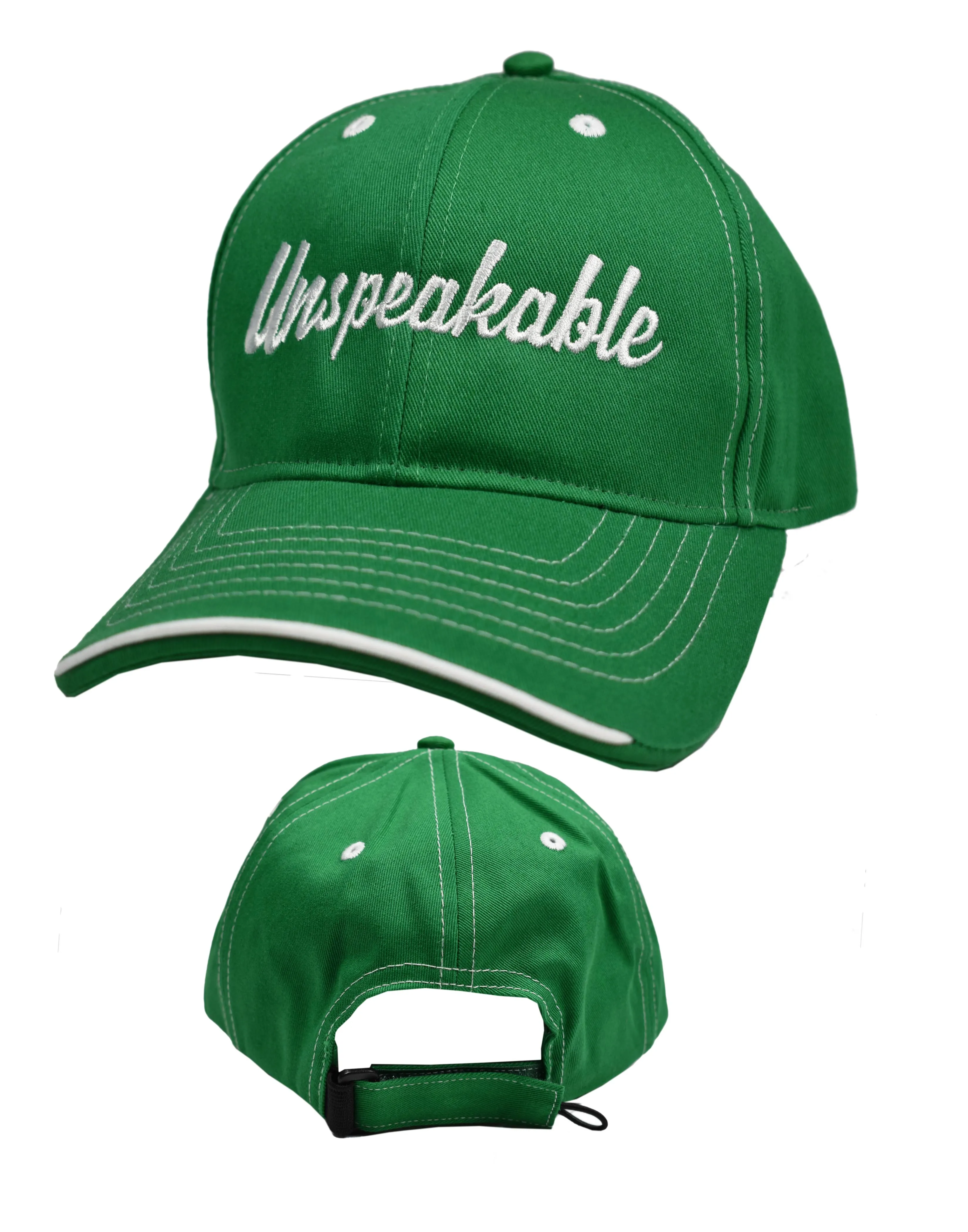 KELLY GREEN HAT w/WHITE FONT