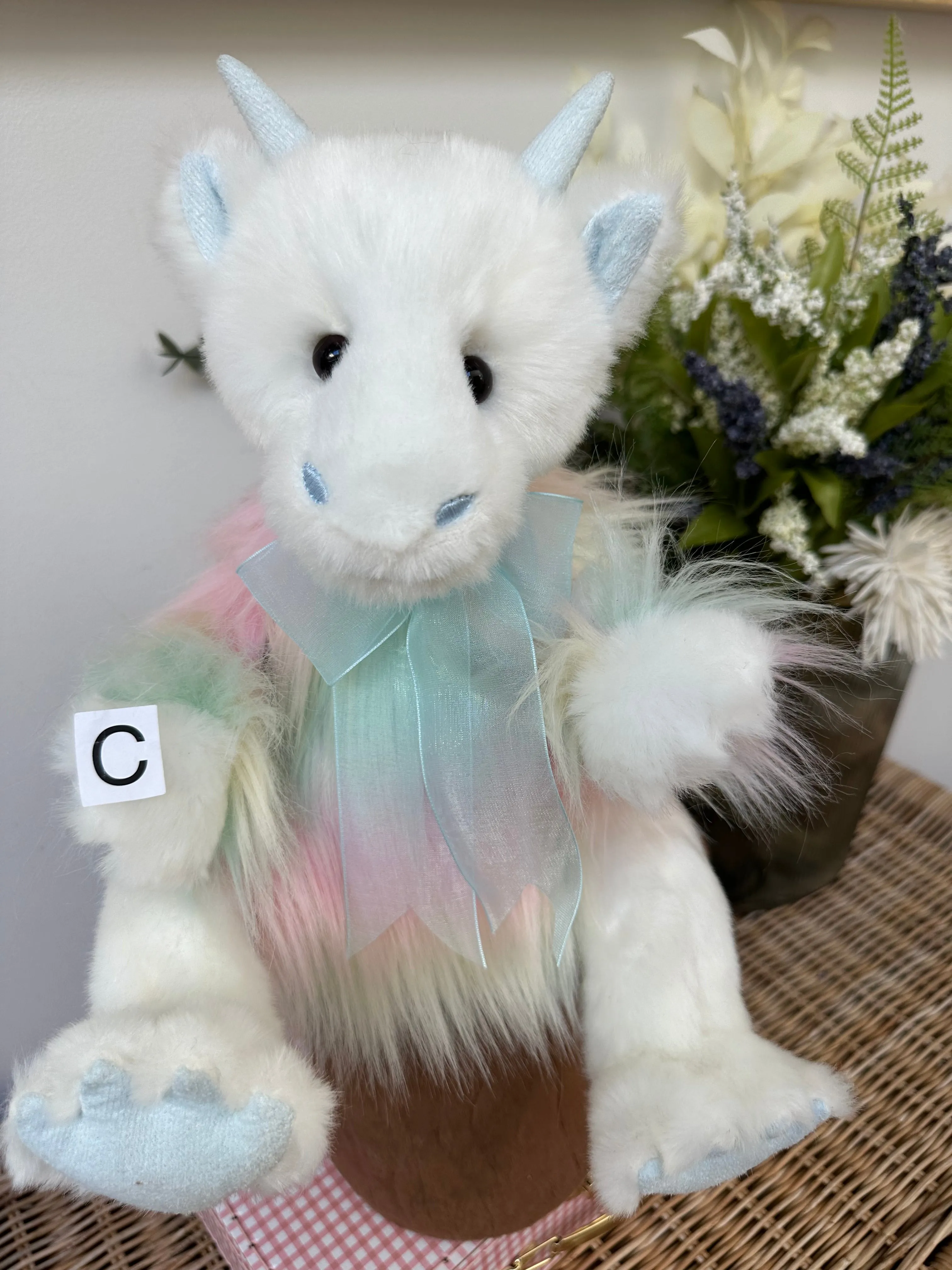 Kenna Dragon Charlie Bears 2024 Collection Blue Multi Coloured Plush