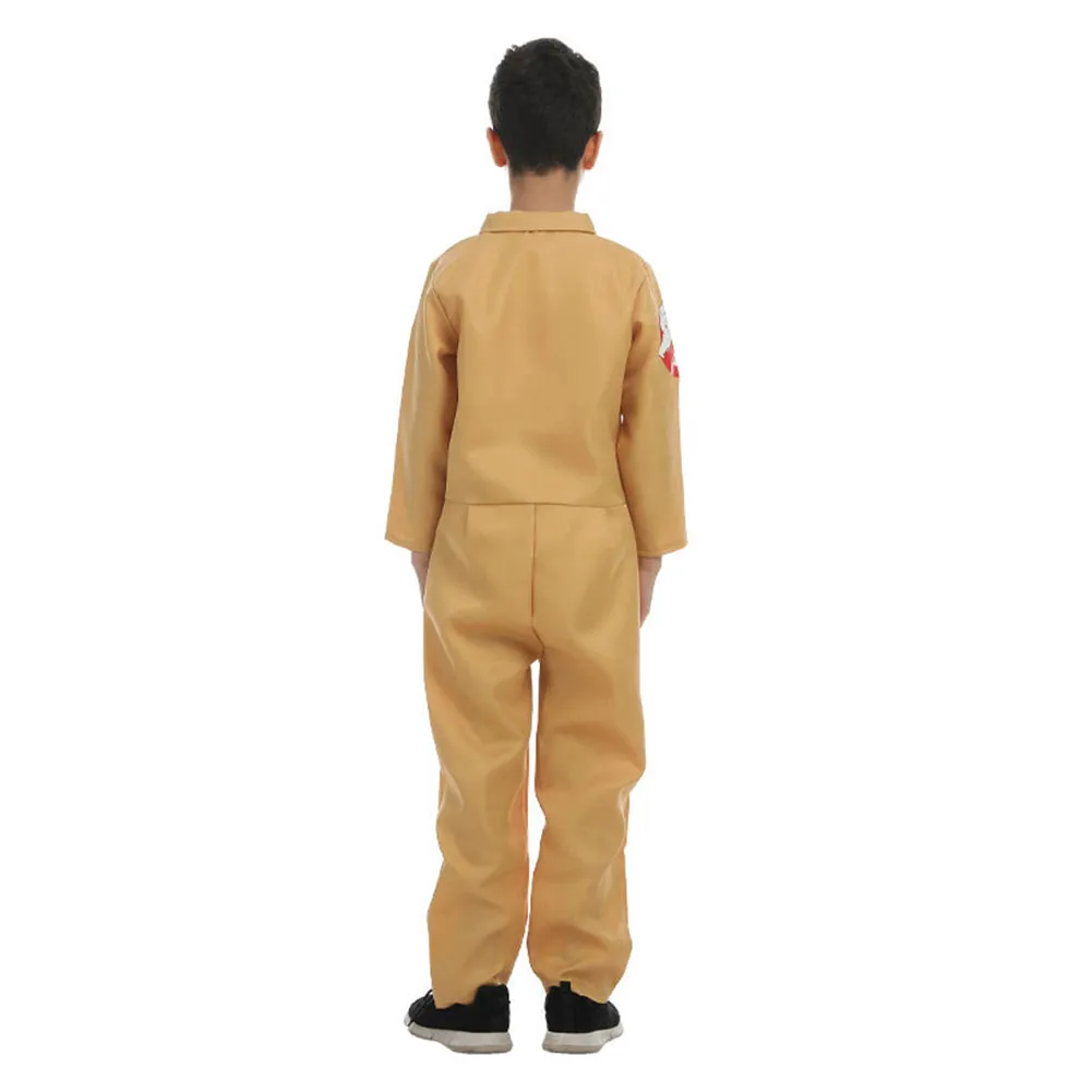 Kida Children Ghostbusters Cosplay Costume Boys Jumpsuit Bag Outfits Halloween Carnival Party Suit