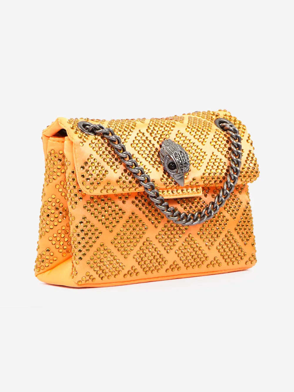 Kurt geiger - Borsa tracolla in tessuto con cristalli modello Fabric Mini Kensington