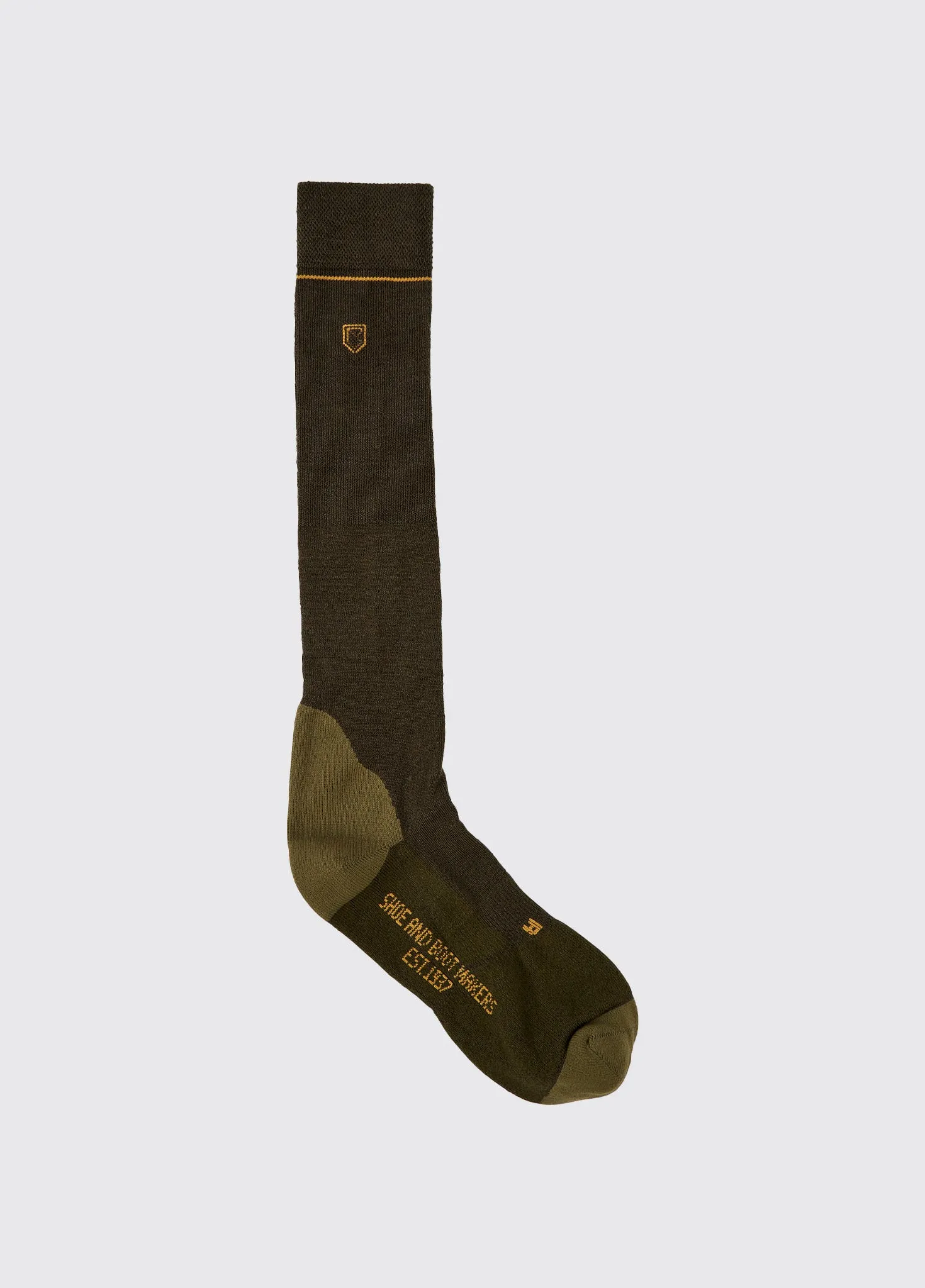 Lambeg Mens Long PrimaLoft Sock - Olive