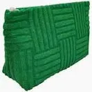 large tile terry pouch-green