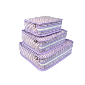 Lilac gingham  stacking set