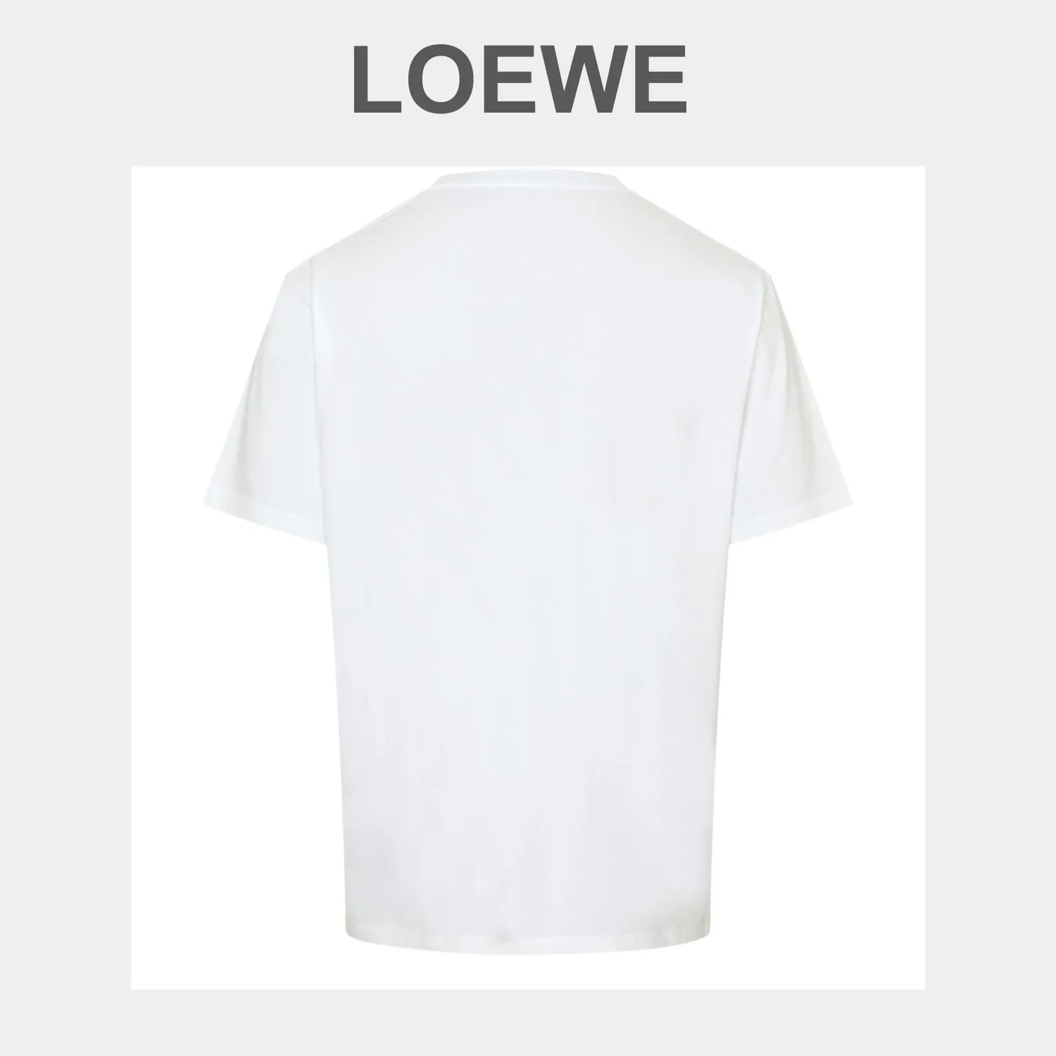 LOEWE  |Crew Neck Plain Cotton Short Sleeves Logo Luxury