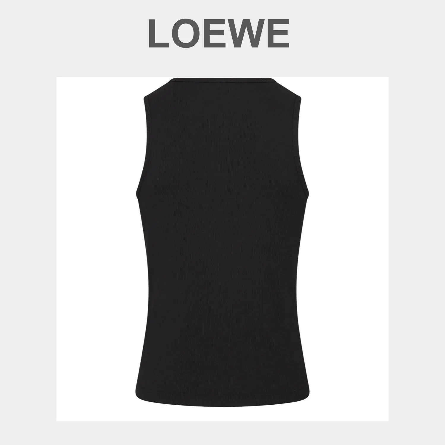 LOEWE  |Plain Cotton Logo Luxury Tanks