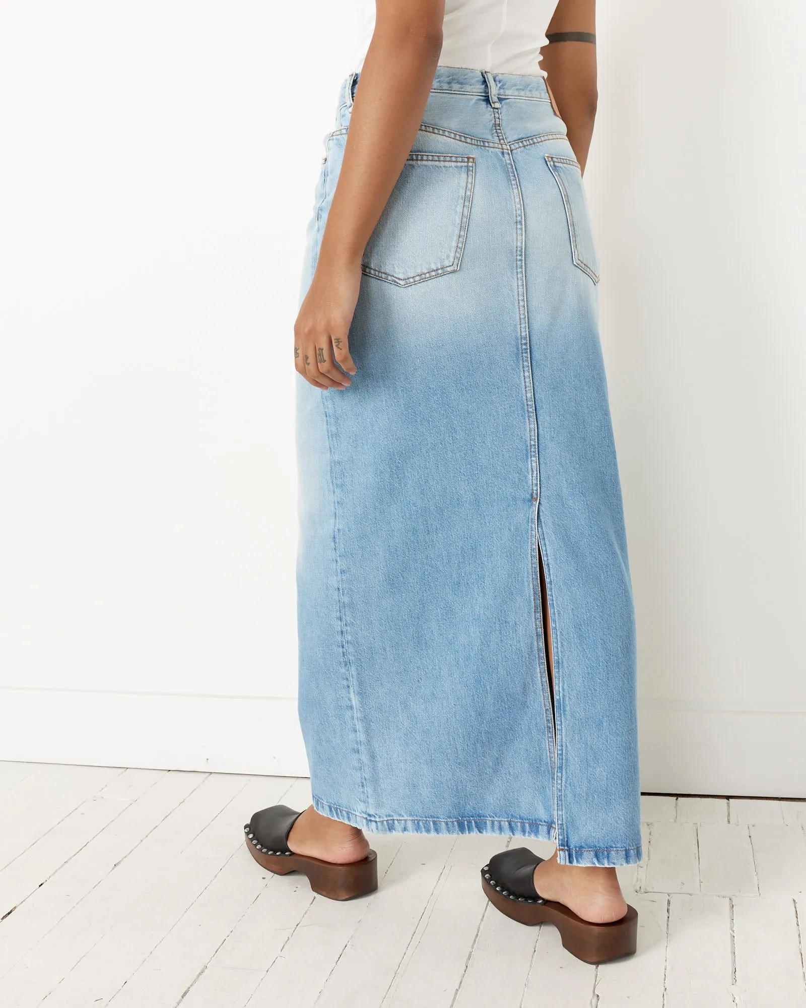 Long Denim Skirt