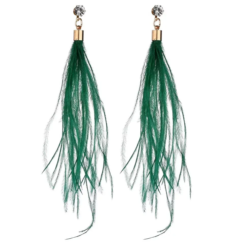 Long Feather Earrings