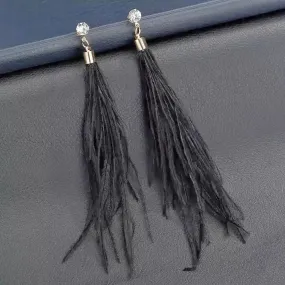 Long Feather Earrings