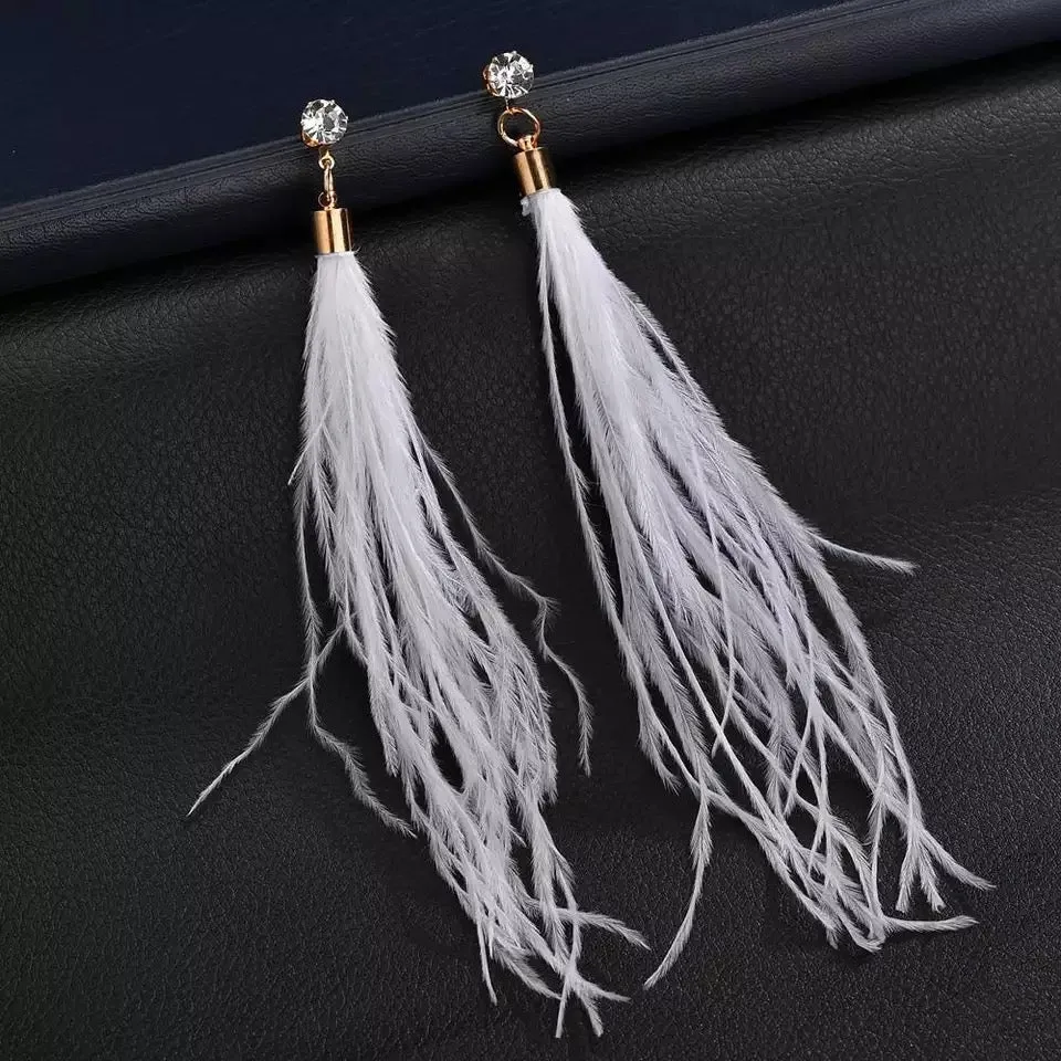 Long Feather Earrings