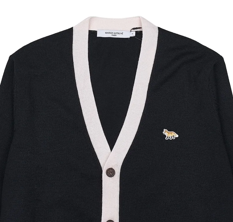 MAISON KITSUNE  |Unisex Wool Logo Designers Cardigans