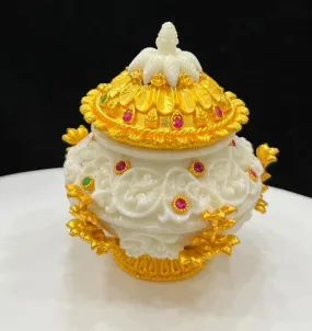 Mangala Shree, Micro Gold Polish Kemp Stone With Marble Powder Design Sindoor Cheppu-SAY001MSDM