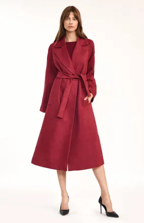 Manteau long bordeaux