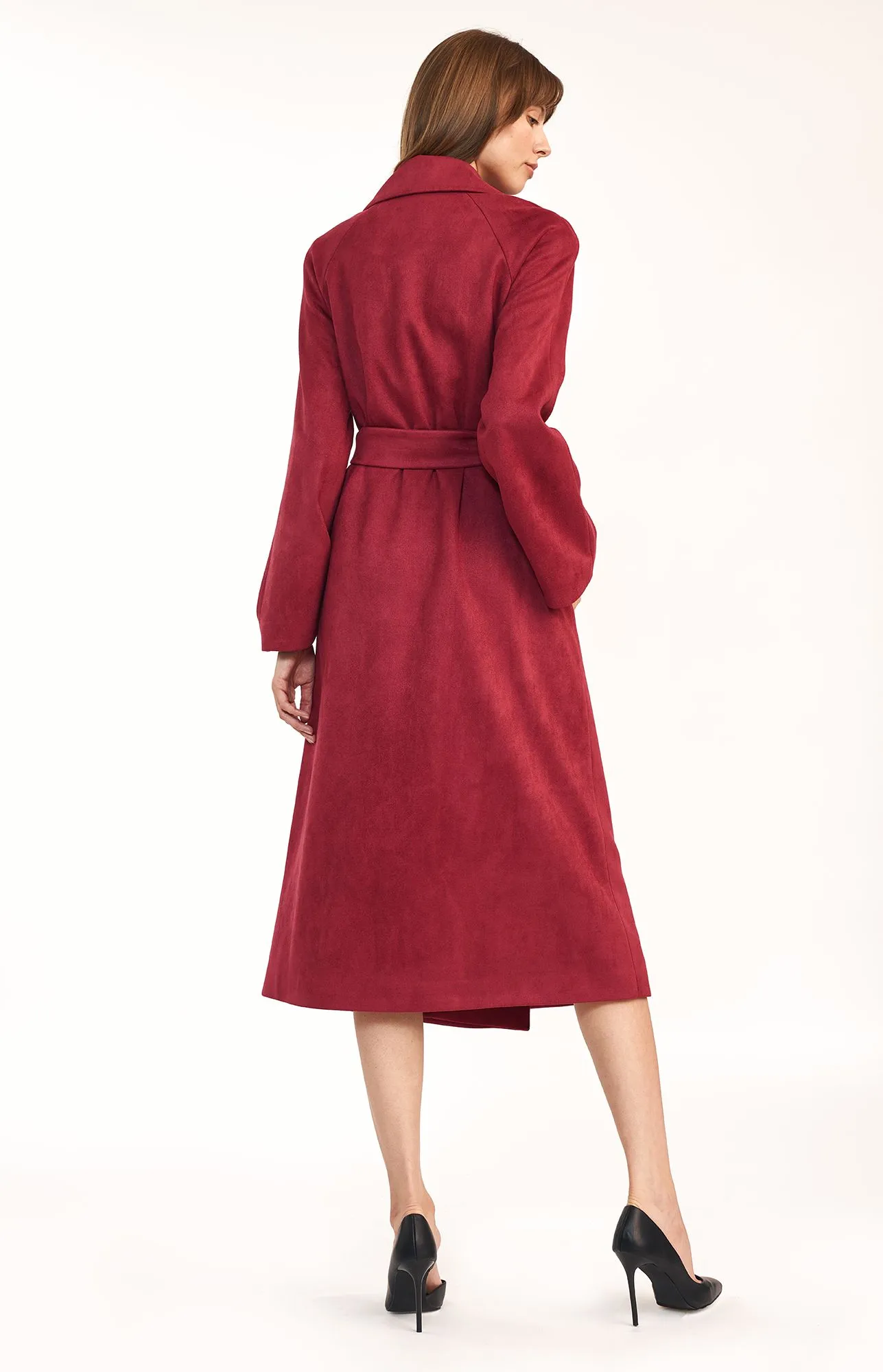 Manteau long bordeaux