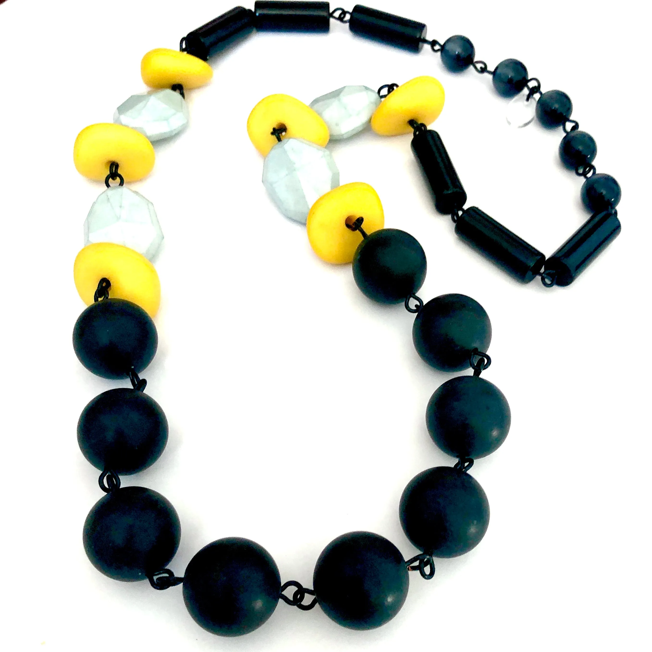 Matte Black & Yellow Carmen Necklace