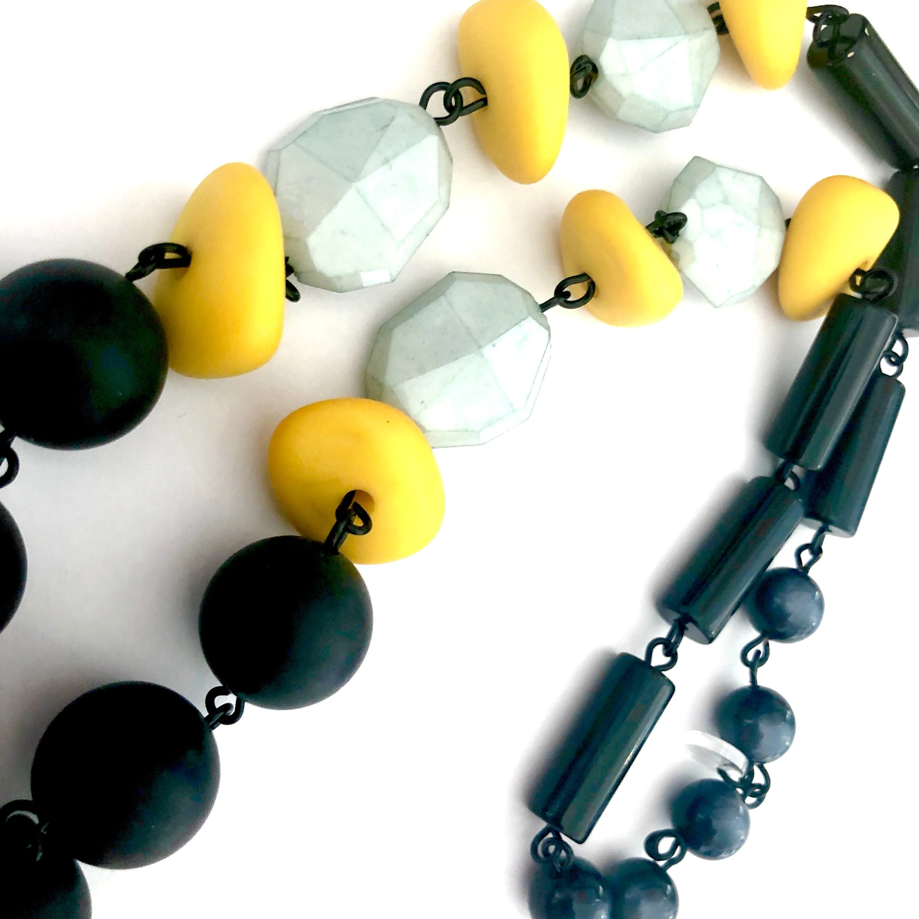 Matte Black & Yellow Carmen Necklace