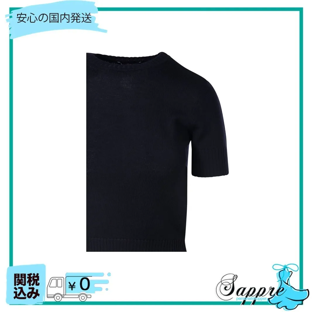 MaxMara  |Crew Neck Casual Style Wool Plain Short Sleeves