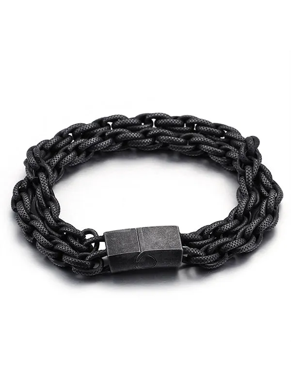 Men's Double Chain Bracelet