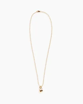 Mini Amorina Pendant in 14K Plated Brass