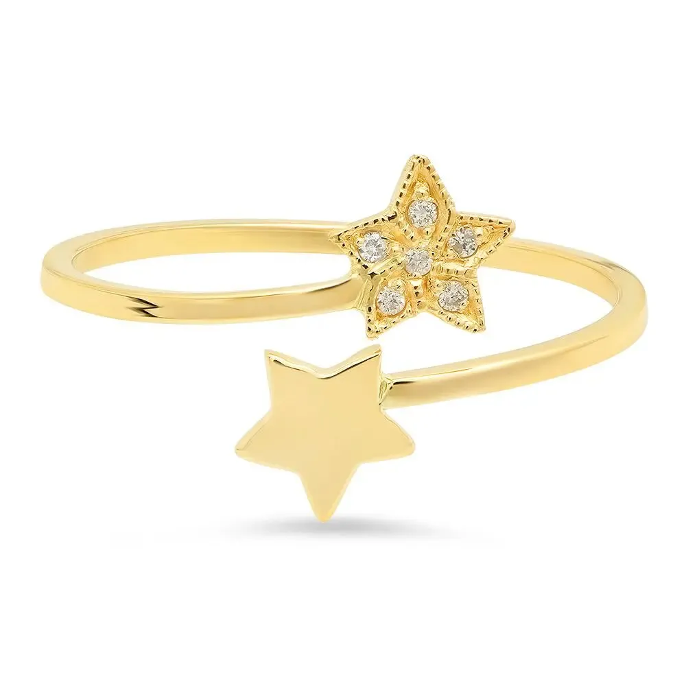 Mini Star Open Diamond Ring