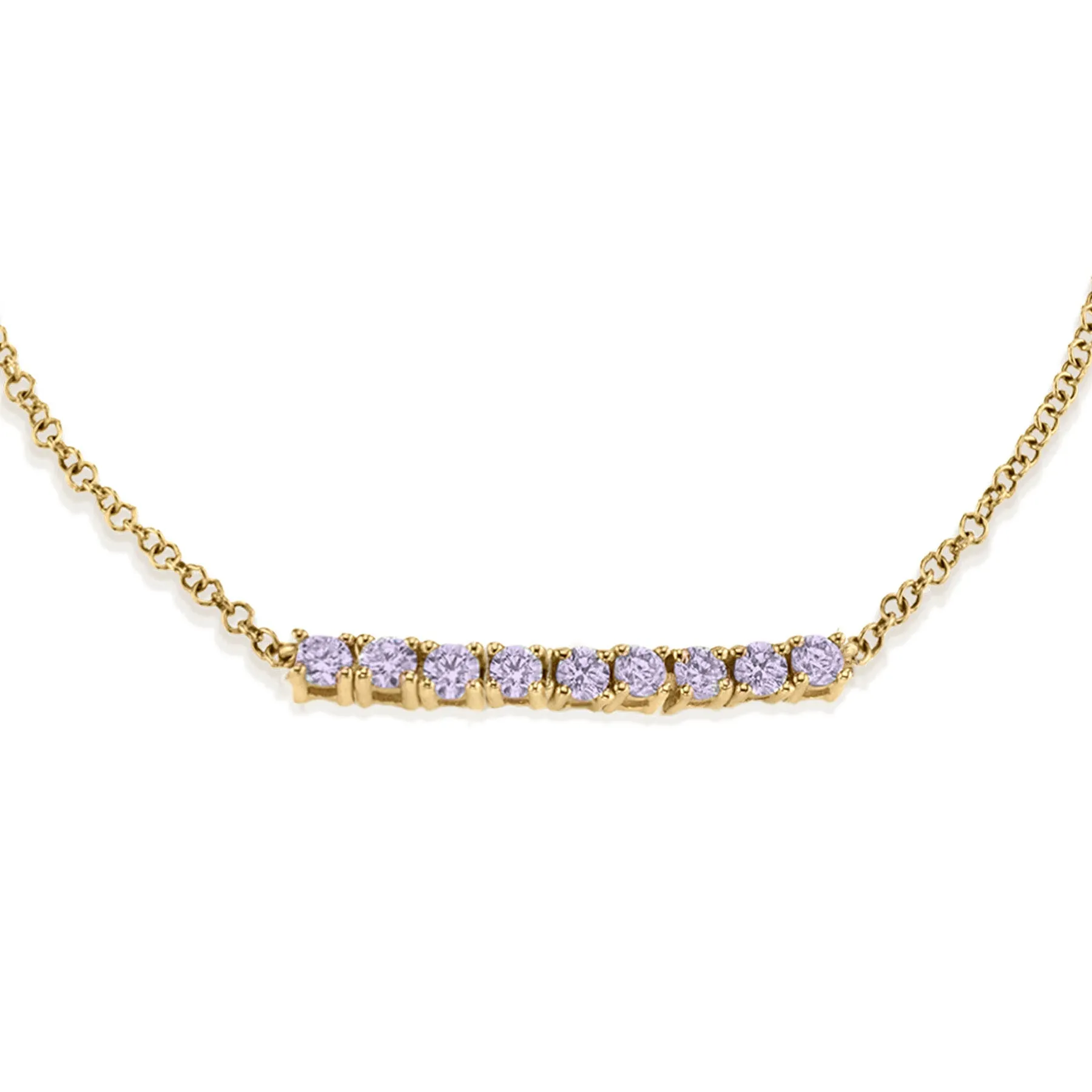 Mini Tennis Bracelet - Tanzanite / 14k Yellow Gold