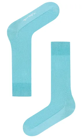 Mist Blue Textured Socks